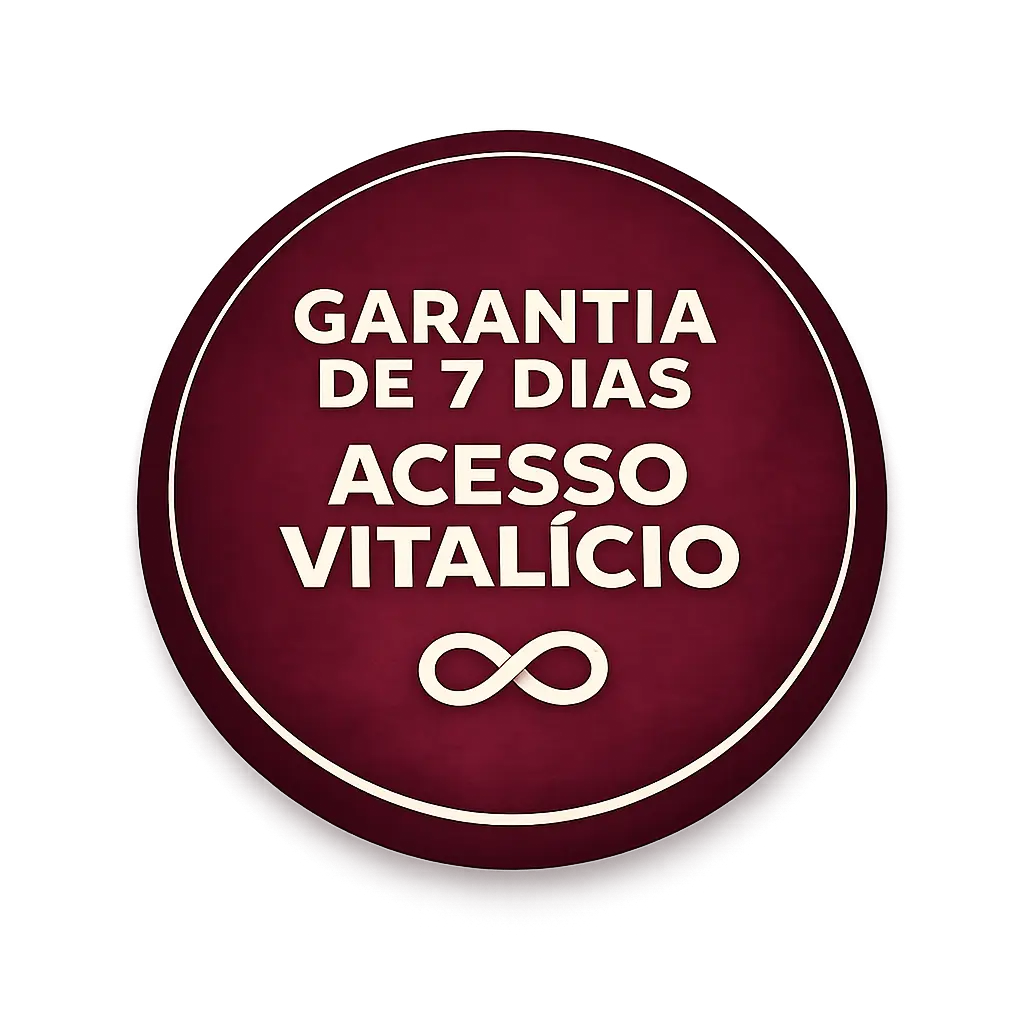 Selo de Garantia de 7 dias e Garantia Vitalícia